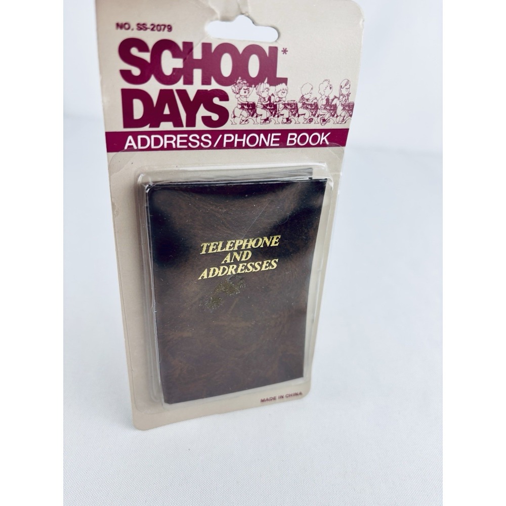 Vintage NOS School Days Pocket Address & Telephone Book 1980's - Sealed